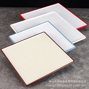 <b>Melamine</b> square <b>plates</b> for restaurants, steak, pasta, and hotels; imitation porcelain <b>plates</b> for cold dishes and pastries; - Product Image 2