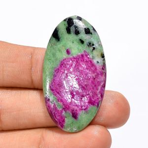 Piedra Preciosa de Zoisita Rubí 100% Natural, Cabujón de Formas Variadas, IK-261, Certificada por Terceros, Tamaño Personalizable, para Colgante o Anillo, FAIJAN - Product Image 2
