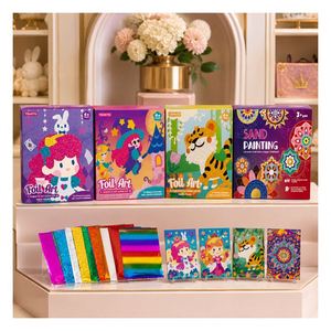 Set de Arte con Papel de Aluminio Colorido, Kit de Imágenes Autoadhesivas para Niños Pequeños, Coordinación Mano-Ojo, Juguete Educativo para Interiores, Regalo - Product Image 5