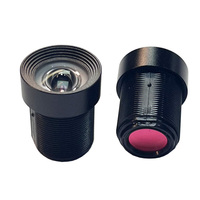 Objectif d'appareil photo sport 2,97 mm 5MP F4.0 avec interface M12, grand angle 102° sans distorsion, 1/2,5 pouce, mise au point manuelle TTL 20,9 mm pour caméra d'action