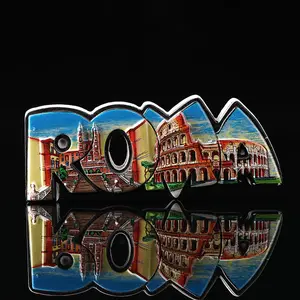 Custom Make Your Own city Souvenir Promotional Fridge Magnets Italy Roma Travel Fridge Magnet Tourist Souvenir