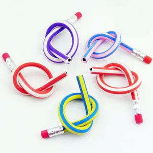 18cm Novelty Pen Creative Flexible Pencil Folding Continuously Soft Pencil with Rubber