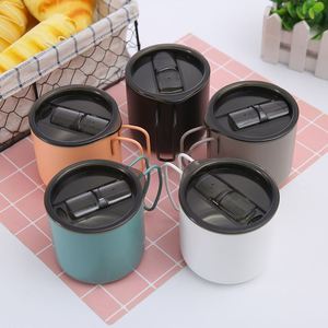 Mug à café personnalisé promotionnel, mug de voyage en acier inoxydable 304, tasse à eau isolée anti-fuite avec poignée pour la maison et l'extérieur - Product Image 6