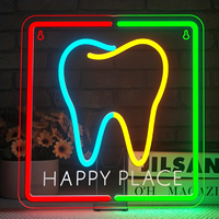 Enseigne néon LED personnalisable pour dentiste, motif dent et brosse à dents, pour décoration murale de réception de clinique dentaire et de cabinet dentaire