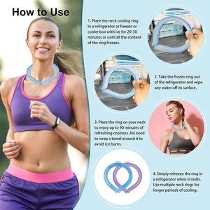 Reusable Neck Cooler Neck Wraps Summer Heat Hands Free Cold Pack Neck Cooling <strong>Tube</strong> - Product Image 5