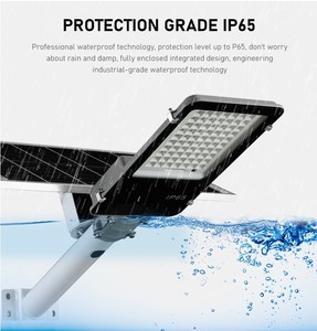 Güneş Enerjili Sokak Lambası Monokristal Güneş Paneli Döküm Alüminyum DC 12V 100W <span class=keywords><strong>LED</strong></span> LiFePO4 Pil 140 Işın Açısı - Product Image 5