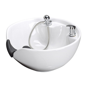 Customized High-<b>end</b> Modern Shampoo <b>Bed</b> Simple Semi-Lying Style for Hair Salons and Barber Shops with Ceramic Bowl - Product Image 5