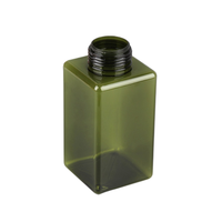 Échantillon gratuit 500ml bouteille carrée en mousse plastique PETG vert savon liquide pour le lavage des mains avec pompe Sayer pour shampooing et lotion