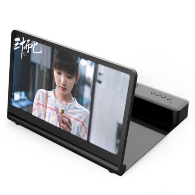Universal Mobile Phone Screen Amplifier 14-inch 3D High-Definition Stand Bracket Holder Portable Speaker Acrylic+ABS Material