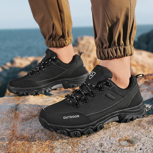 Chaussures de marche multicolores pour hommes, style décontracté, coupe basse, lacets, semelle antidérapante et résistante à l'usure, pour le camping et la marche en plein air - Product Image 2