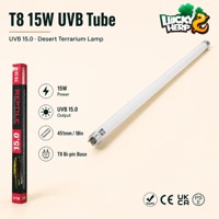 LuckyHerp T8 15W Tube en verre en spirale classique pour reptiles UVB 15.0 Écologique Intérieur Toutes saisons JX-FL8T1415