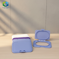 Capuchon à rabat anti-déversement en plastique PP coloré pour pots de lingettes humides avec options de sérigraphie personnalisable et de transfert thermique