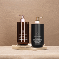 Flacon cosmétique en PET épaissi 250ml 300ml 500ml avec pompe à lotion électroplaquée, impression sur mesure pour shampoing et gel douche