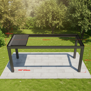 Pergola en aluminium résistant à la rouille Sweet Home avec lames orientables intelligentes - Abri <span class=keywords><strong>extérieur</strong></span> multi-saisons <span class=keywords><strong>pour</strong></span> la détente sur la pelouse et les fêtes en famille - Product Image 4