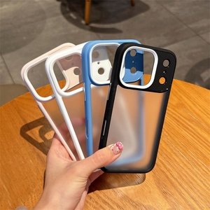 Premium Frosted Matte Armor Color Phone Case for iPhone 17 Air 16 15 14 13 12 11 Pro Max Matte Translucent Hard <b>PC</b> Cover - Product Image 1