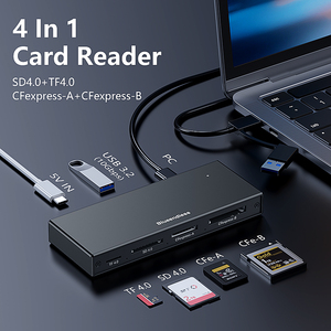 Lector de Tarjetas de Memoria 6 en 1 <span class=keywords><strong>USB</strong></span> 3.2 de 10 Gbps, Plug and Play, CFexpress Tipo A, Tipo B, SD4.0, TF4.0, Hub Multi-Puerto Tipo C - Product Image 2