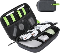 Family Electronics Organizer-Grand étui de rangement EVA pour chargeurs, cordons et accessoires techniques (sac de gestion des câbles)
