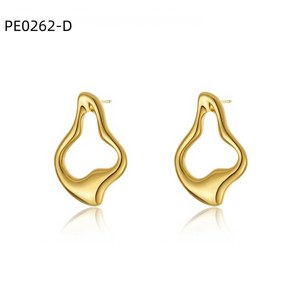 เอมี่ เอมี่แฟชั่นต่างหูเงินชุบเรขาคณิตเครื่องประดับสตรีของขวัญ PE0262 - Product Image 2