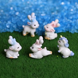 Micro Landscape Model Elk Ornament Resin Elk Unicorn Desktop Adornment Keychain Car Decor Accessories Blind Bag Surprise Toys - Product Image 2