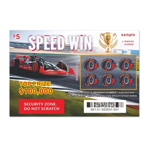 Custom Lottery Ticket New Design Provide Samples Screen Printing <b>Match</b> the Winning Numbers to Win - Product Image 3
