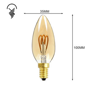New <strong>E14</strong> E12 <strong>Led</strong> Flexible Filament Lamp AC220-240V 4W <strong>Led</strong> Filament Bulb Lamp - Product Image 1