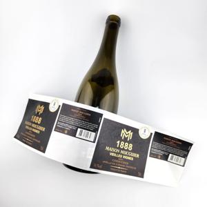 Tùy Chỉnh Không Thấm Nước Vàng Lá Sticker Cuộn Tự Dính Giấy Cá Nhân Nhãn Chai Rượu Vang Nhãn - Product Image 2