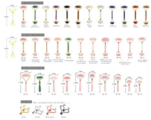 Rullo di giada naturale di alta qualità all'ingrosso rullo per il <span class=keywords><strong>viso</strong></span> strumento per la cura della pelle Logo personalizzato massaggiatore a rullo in <span class=keywords><strong>pietra</strong></span> di quarzo di cristallo - Product Image 6