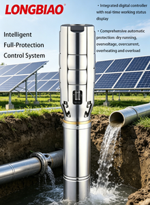 <span class=keywords><strong>Pompe</strong></span> centrifuge solaire JTSC <span class=keywords><strong>6</strong></span>'' pour puits profond, haut débit, avec turbine en acier inoxydable, sortie 2.5-4'', submersible, pour irrigation hors réseau - Product Image 4