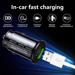 ABS+PC 电动快速充电器 PD Type-C 100W 双 USB QC3.0 适配器带支架便携式迷你 USB 车载充电器适用于笔记本电脑 - Product Image 3