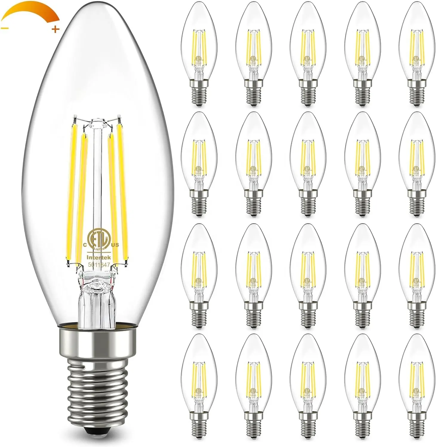 JESLED B11 E12 LED Candelabra Bulbs 60W Equivalent Dimmable E14 E26 E27 B22 LED Candle Light Bulbs 2700K 2W 4W 6W Edison Bulbs