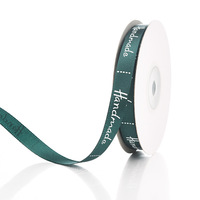 10MM Satin Ruban 25 Yards À La Main Écriture Fleur Gâteau Décoration avec Logo Impression Emballage Alimentaire Ruban