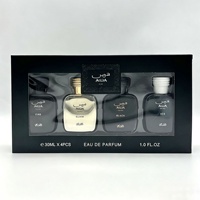 Lot de 4 mini-parfums arabes boisés, floraux et agrumes frais de 30 ml, coffret cadeau, eau de parfum longue durée pour femme