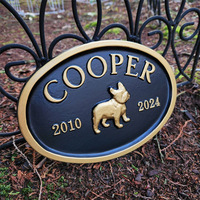 Plaque commémorative en bronze pour animaux de compagnie, gravée sur mesure, pour la décoration du jardin, plaque commémorative pour animaux, marqueur de sépulture pour animaux.
