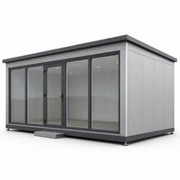 Unité de salle d'exposition mobile préfabriquée avec grande vitrine pour l'exposition et la vente de produits