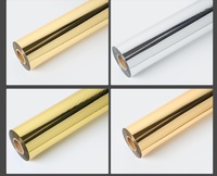 SHENGSHENG Lámina de Estampado en Caliente Ecológica de PET para Manteles de PVC, Dorado/Plateado/Oro Rosa Metálico, 140cm y 150cm de Ancho