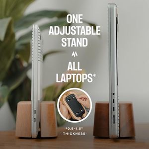 Soporte Vertical Ajustable, Plegable y Extensible para Laptop, Base de Madera para Laptop, Compatible con MacBook Pro y <span class=keywords><strong>Mac</strong></span> Air - Product Image 3