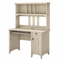 Bureau à domicile Bureau d'ordinateur moderne avec huche Table d'étude blanche avec étagère à livres pour enfants
