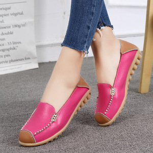 Chaussures plates décontractées Xuanhui, nouveaux modèles confortables à enfiler, semelle souple, noires, pour femmes - Product Image 1