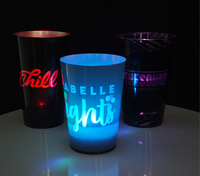 Sous-verre lumineux LED personnalisé OEM, base de glorification de bouteille clignotante pour articles promotionnels événementiels