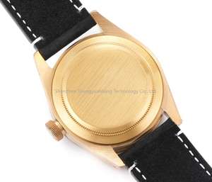 Montre mécanique multifonctionnelle pour homme, mouvement automatique en bronze bleu courbé, diamètre 43 mm, bracelet en cuir de vache italien, robuste - Product Image 6