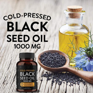 Capsule Nere OEM per Olio - Olio di <span class=keywords><strong>Cumino</strong></span> <span class=keywords><strong>Nero</strong></span> Puro Premium Pressato a Freddo Nigella Sativa per Supporto Immunitario Adulti Grado Alimentare - Product Image 2