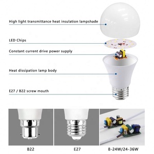 Lampadina LED Moderna a Risparmio Energetico per Interni con Attacco B22 ed E27, Prezzo Conveniente - Product Image 2