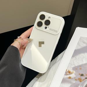 Nouvelle coque de téléphone tendance avec grande fenêtre texturée givrée pour <span class=keywords><strong>iPhone</strong></span> <span class=keywords><strong>12</strong></span> 13 14 15 16 17 <span class=keywords><strong>Pro</strong></span> Max avec film de protection d'objectif HD et protection arrière antichoc - Product Image 4