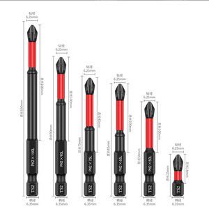Punte per Cacciavite Magnetiche PH1 PH2 PH3 in Acciaio S2, Punta Phillips a Croce Esagonale con Gambo Tondo in Acciaio Inox - Product Image 3