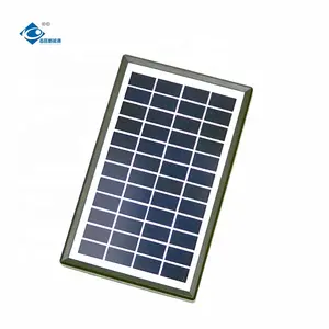 Panel Solar fotovoltaico policristalino, 3W, 12V, para exteriores, portátil, ZW-3W-12V, laminado de vidrio