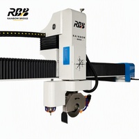 Máquina de Corte de Piedra con Sierra de Puente CNC de 4 Ejes Rainbow HQ-3220BM(4+1) para Cortar Mármol, Granito, Cuarzo y Piedra Sinterizada