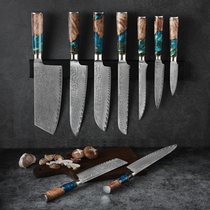 Couteaux Nakiri Kiritsuke pour la découpe de viande, le filetage et l'épluchage, ensemble de couteaux de cuisine en acier Damas pour chef - Product Image 4