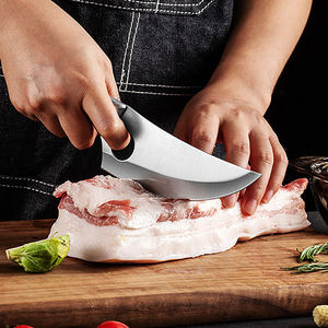 Couteau utilitaire fait main en acier inoxydable motif damas cuisine couteau d'abattage de chasse fixe couverture en cuir boucle <span class=keywords><strong>ceinture</strong></span> - Product Image 6