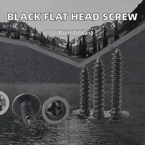 Durable Carbon Steel Wood Screws Black Nickel Plated Class 4.8 6.8 Drywall <b>Fasteners</b> for Building Use - Product Image 3
