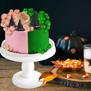 Ychon, superventas, suministro <span class=keywords><strong>de</strong></span> fiesta <span class=keywords><strong>de</strong></span> cumpleaños con temática <span class=keywords><strong>de</strong></span> bruja, bola rosa brillante y verde, sombrero <span class=keywords><strong>de</strong></span> mago, suministro <span class=keywords><strong>de</strong></span> pastel para fiesta <span class=keywords><strong>de</strong></span> cumpleaños - Product Image 3